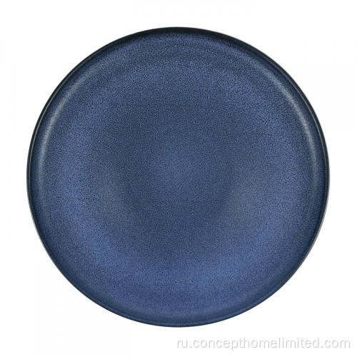 Ужин из керамика в темно -синей матовой отделке